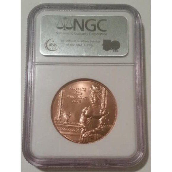 2008 Elizabeth Monroe U.S. Mint First Spouse Bronze Medal BU NGC - Picture 2 of 2